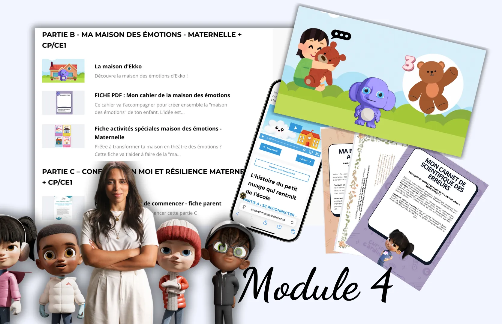 Module 04 : collage personnage, app et PDF :On renforce nos liens parent-enfant
